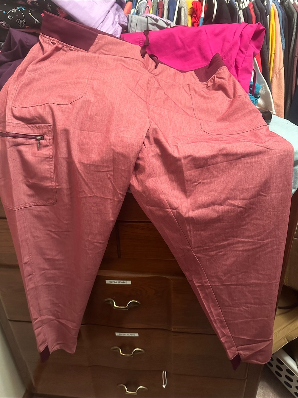 Ada Mauve-Pink Active Top with Reflective Logo